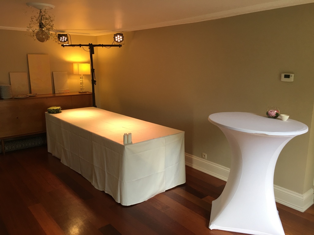 Eclairage d'un buffet traiteur