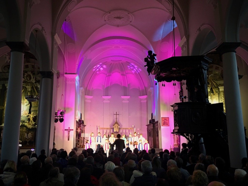Concert d'une chorale, église de Linkebeek